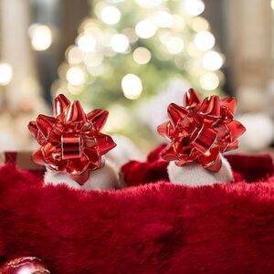 ❤️🆕❤️Festive Red Bow Earrings